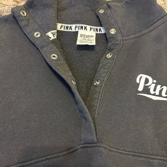 PINK 1/4 Button-up Sweatshirt - Picture 6 of 8